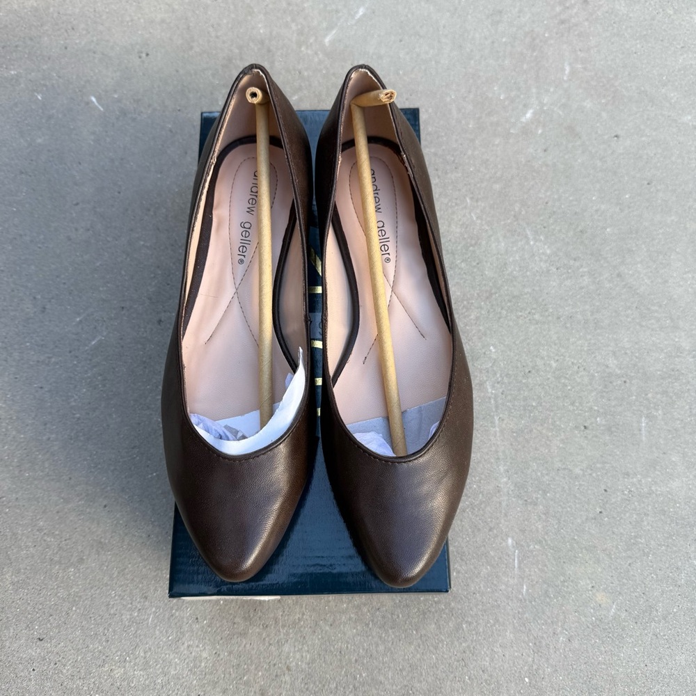 Brown Leather Women's Flats